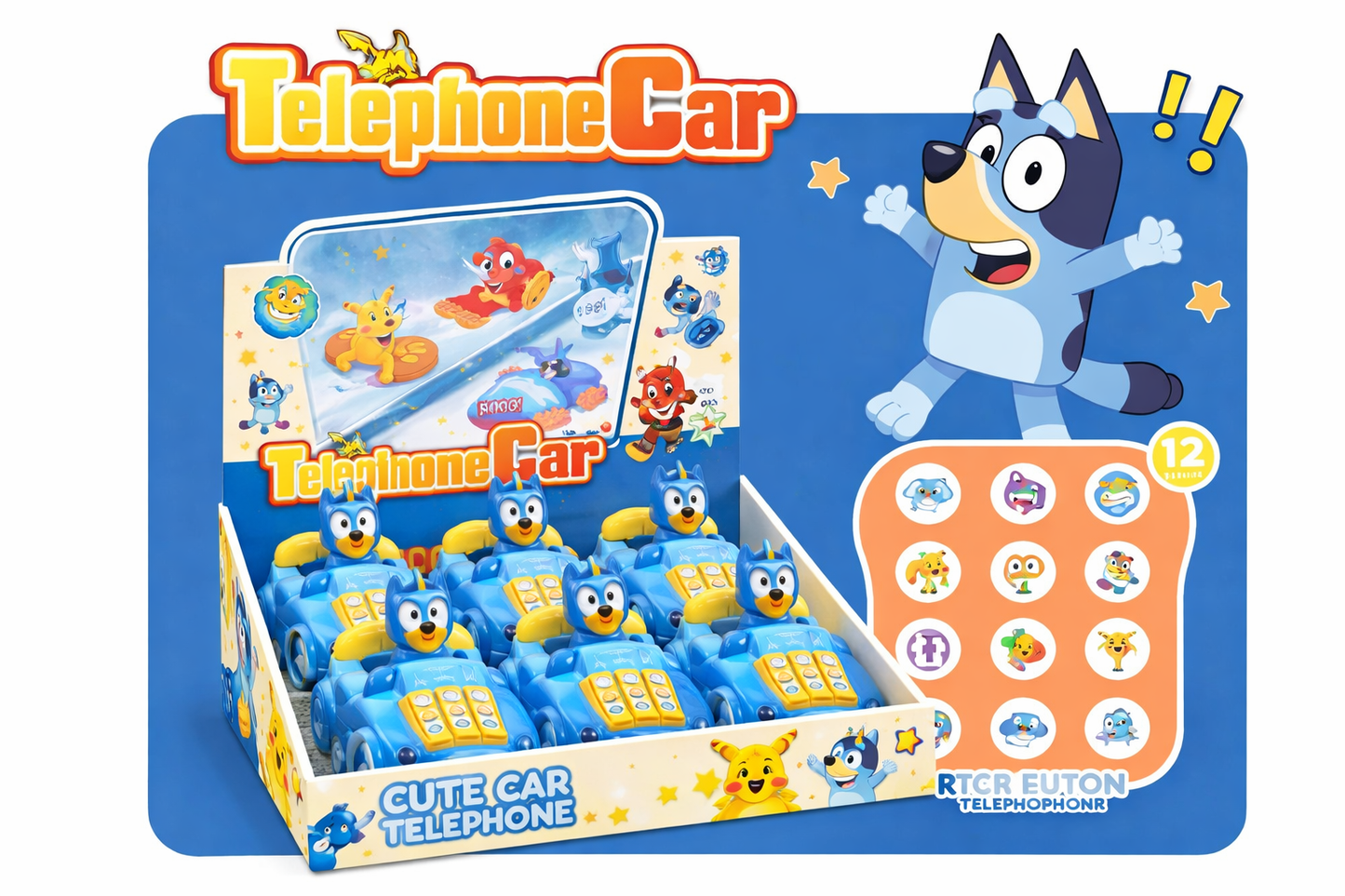 Bluey Toy Car set
