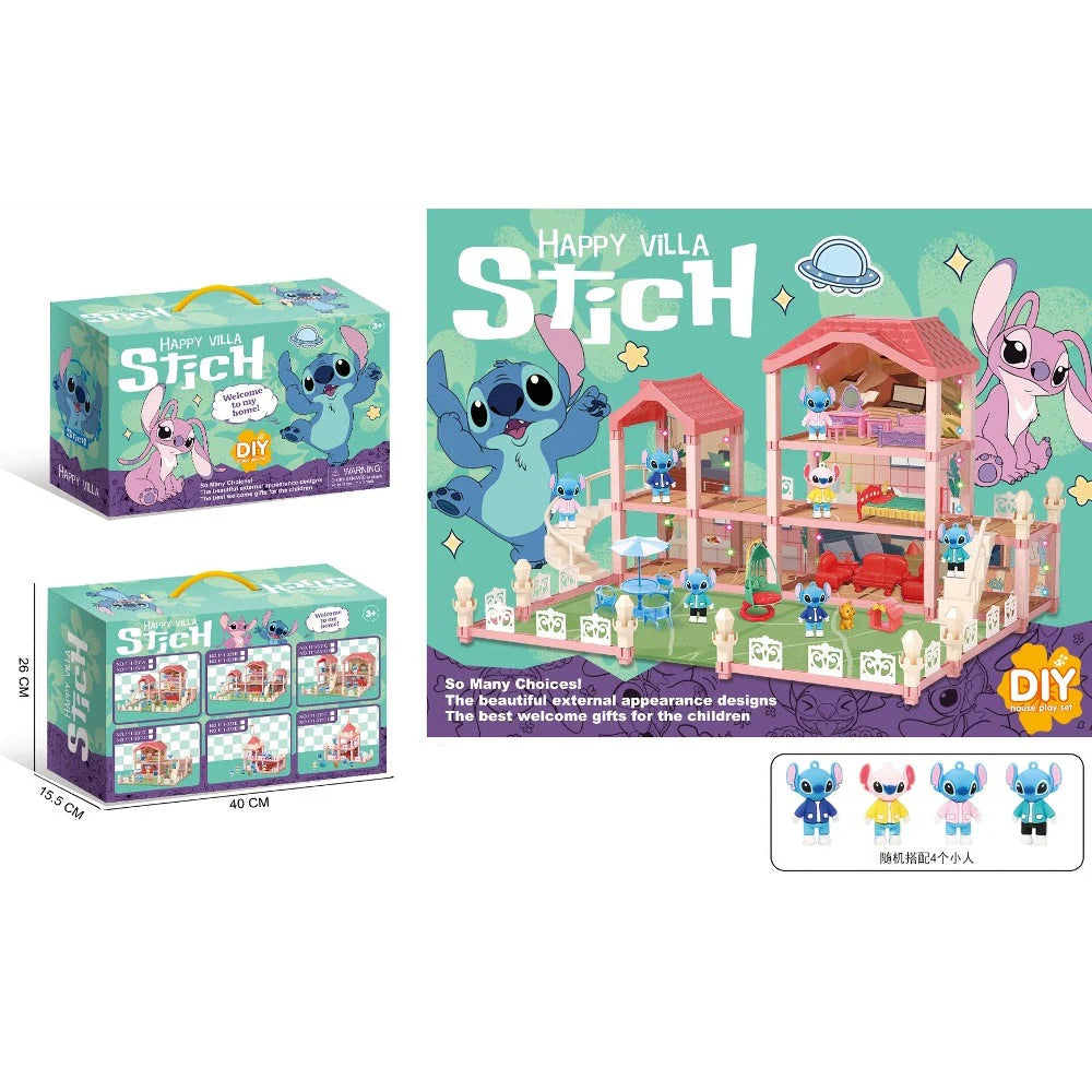 Happy Villa Stitch DIY House Playset