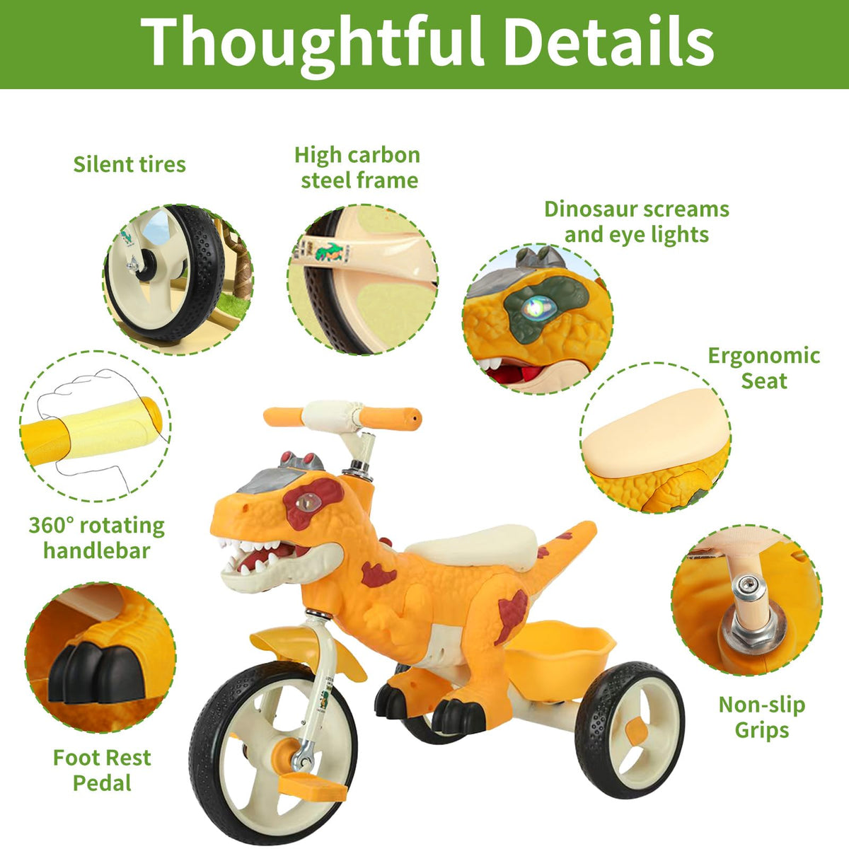 Dinosaur balance bike (Three Wheel)
