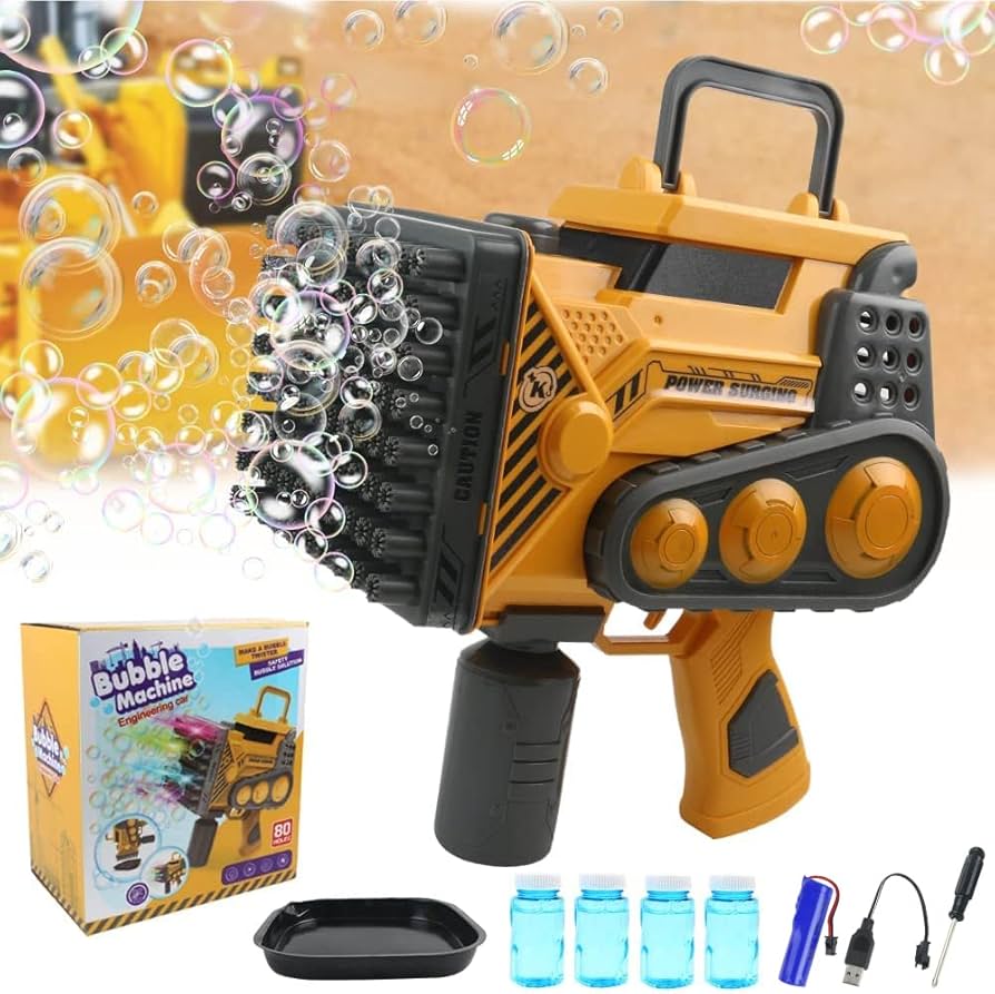 Engineering Car Bubble Machine Toy