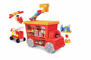 Fire Rescue Truck Building Block Set
