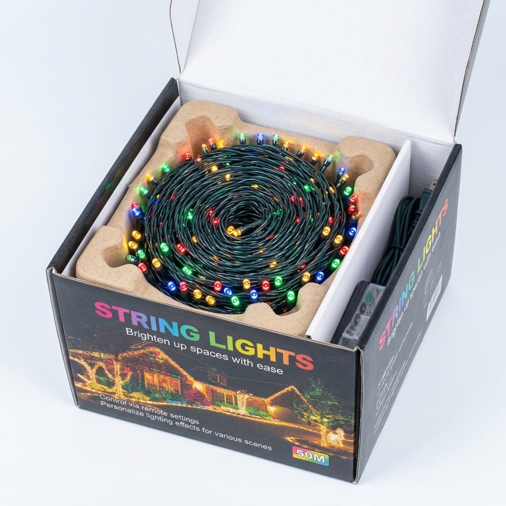 50-Meter String Lights – Box