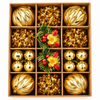 Christmas Tree Ornaments and Baubles Set