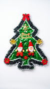Festive Wall-Hanging Christmas Tree Decoration with Santa Clause
