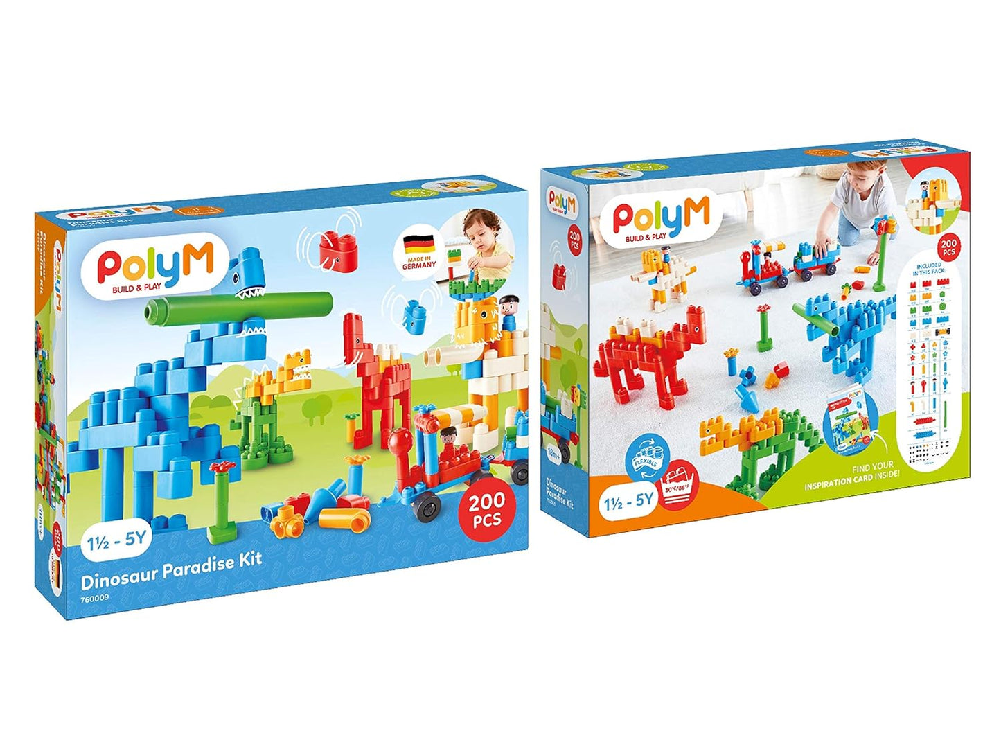 Hape PolyM Dinosaur Paradise Kit – Building Blocks Adventure