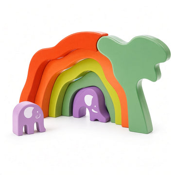 Safari Elephant Stacking Blocks