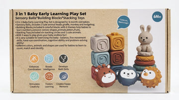 3-in-1 Baby Early Learning Play Set – Montessori-Inspired Sensory Kit