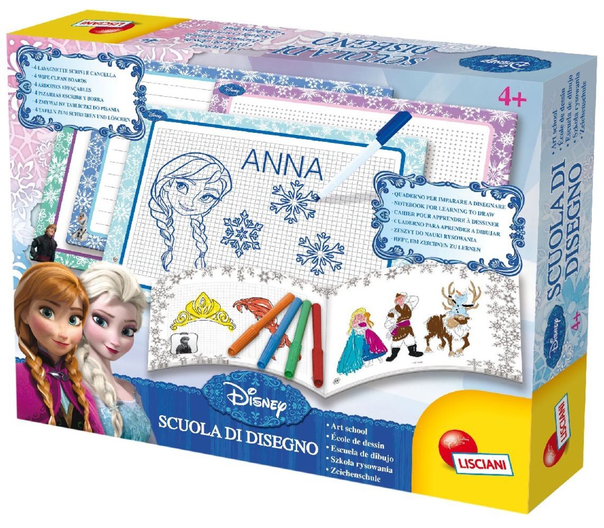 Drawing Kit - LISCIANIGIOCHI - FROZEN - Slates, Erasable Markers