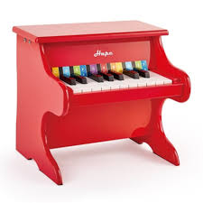 Hape Playful Piano – 18-Key Wooden Toy Piano (Red)
