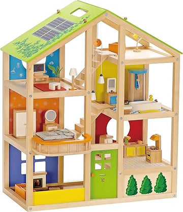 Hape All Season House (Furnished) Wooden Dollhouse