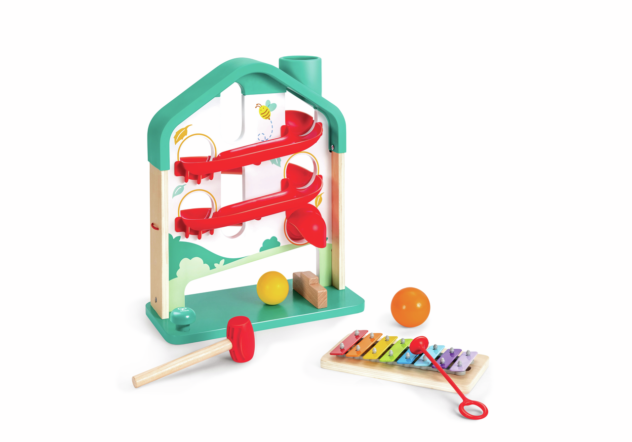 Hape Melody Mansion Ball Run – Musical Marble Run Toy