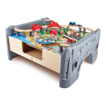 Hape 70-Piece Railway Train Table and Set