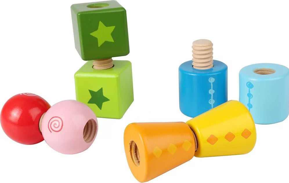 Twist & Turnables Wooden Building Block Learning Set