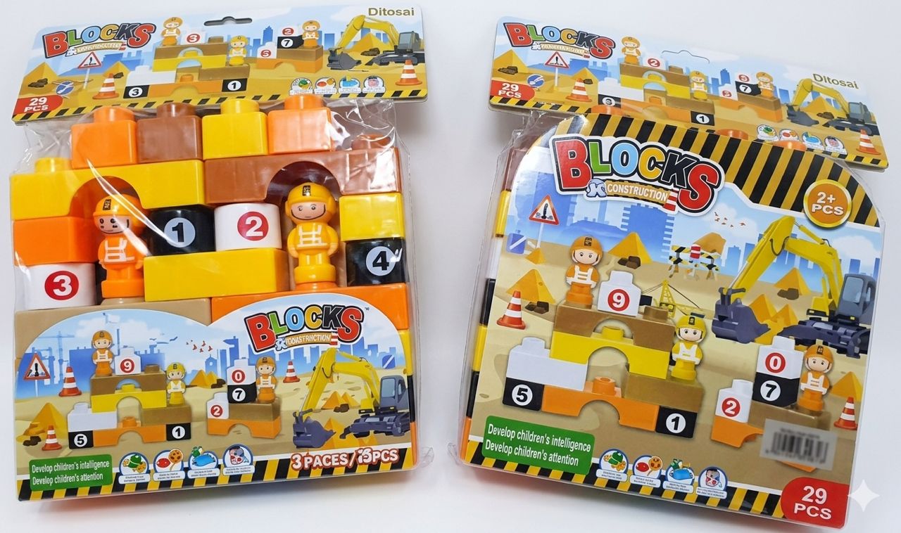 Construction & Engineering Building Blocks Set (29-Piece)