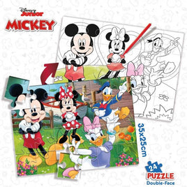 Mickey & Friends 24-Piece Double-Face Puzzle