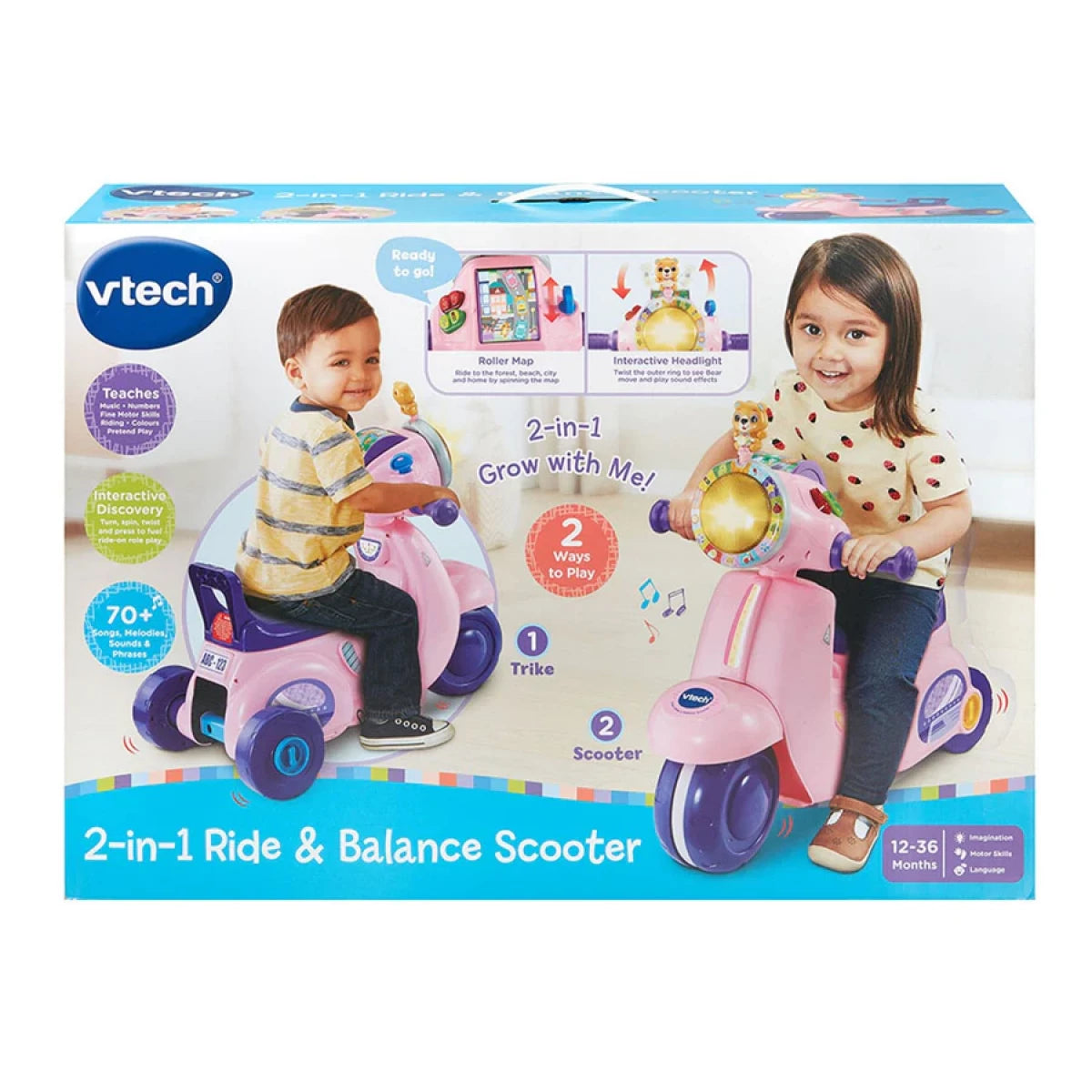 2-in-1 Ride & Balance Scooter