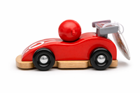 
              wooden race car toy
            