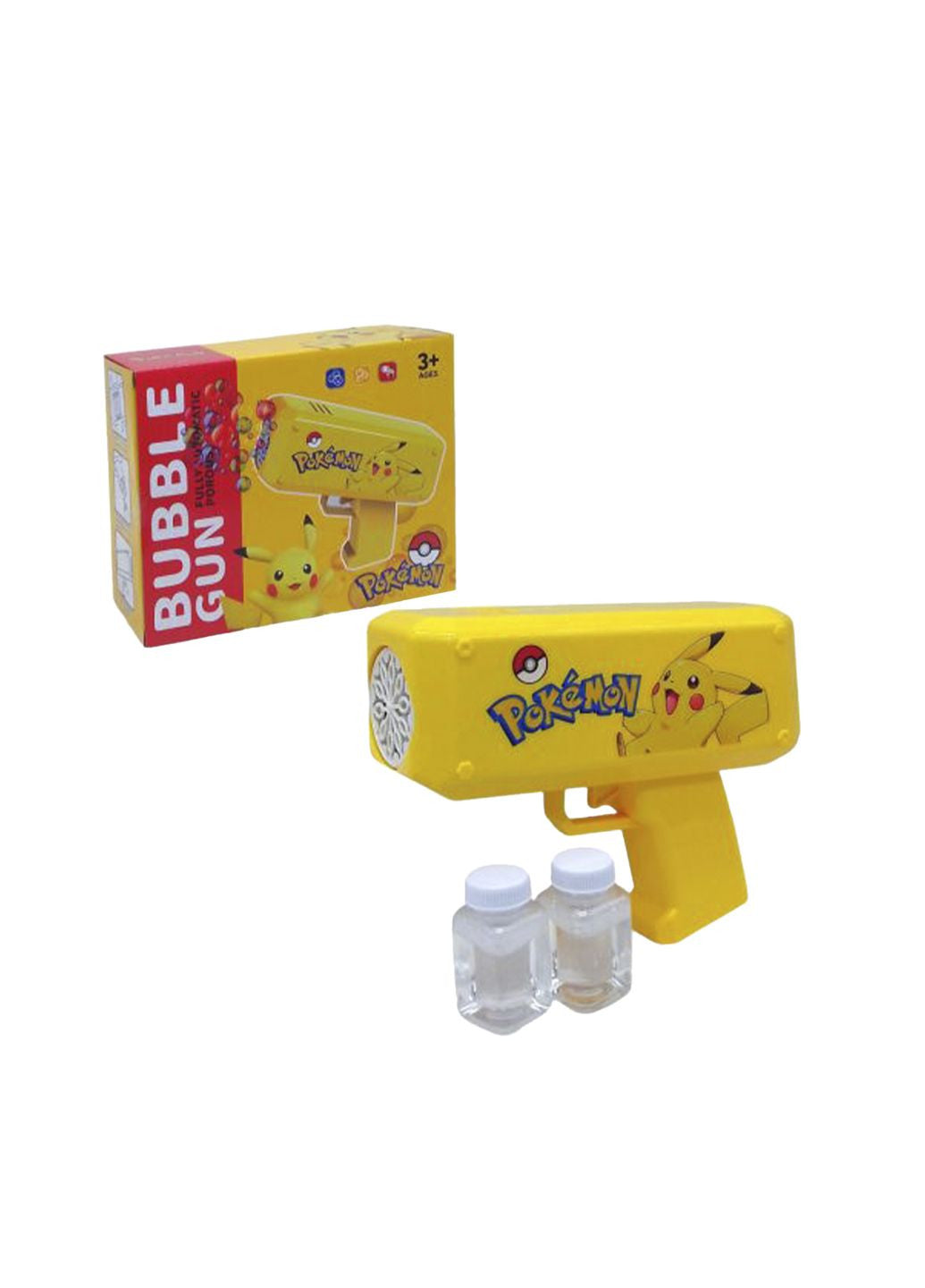 Pokémon-themed Pikachu automatic bubble gun.
