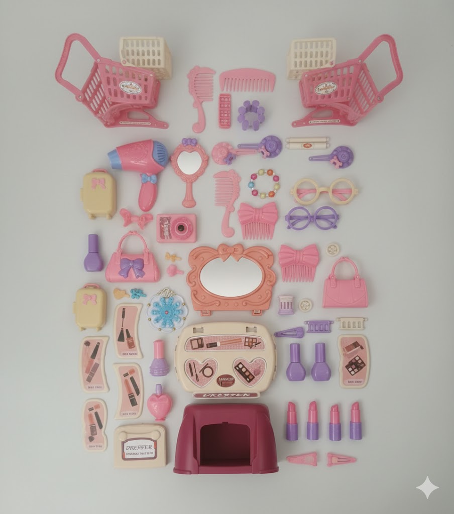3-in-1 “Little Chef” / Dresser / Shopping Cart Playset
