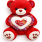 50CM Red Plush Teddy Bear – with White “I Love You” Heart