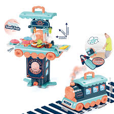 2-in-1 Train Kitchen Playset
