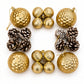 Gold Christmas Tree Ornaments – Assorted Decorative Set