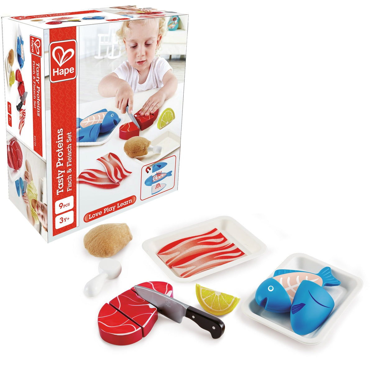 Tasty Proteins (Wooden Play Food Set)