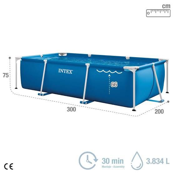 Rectangular Frame Above-Ground Swimming Pool