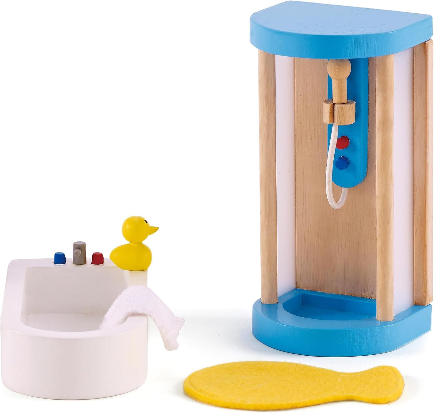 Hape Family Bathroom Wooden Dollhouse Furniture Set
