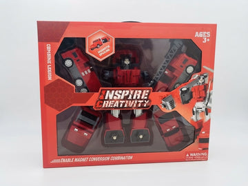 Inspire Creativity: 5-in-1 Magnetic Emergency Rescue Robot Toy Set