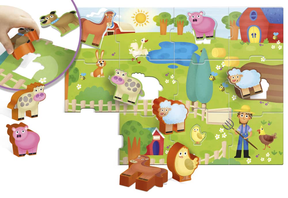 Carotina Baby Farm - Interactive Learning Puzzle