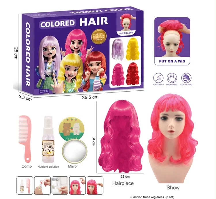 Fashion trend wig dressing set