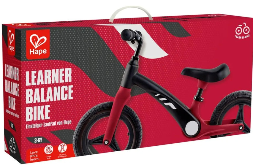 Hape Learner Balance Bike – Red & Black