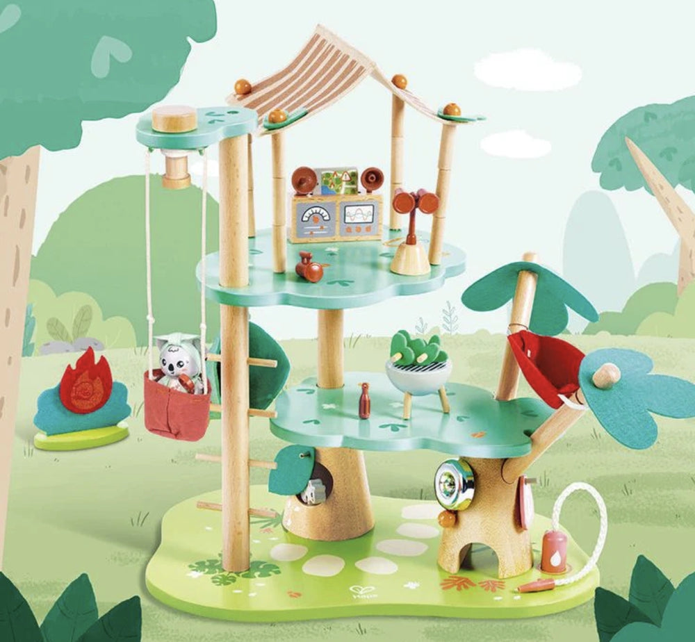 🌳🏠 Hape Kiki’s Treehouse Headquarters – Wooden Imaginative Playset