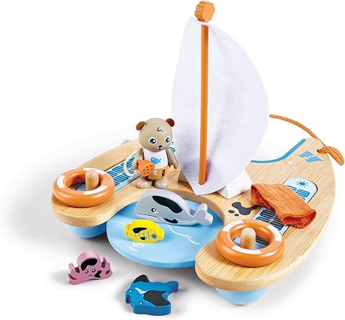 ⛵ Hape Ben’s Eco Catamaran – Sustainable Bath & Water Play Toy