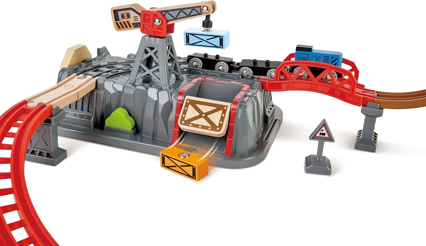 Hape Railway Bucket Builder Set – Wooden Train & Construction Playset