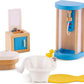 Hape Family Bathroom Wooden Dollhouse Furniture Set