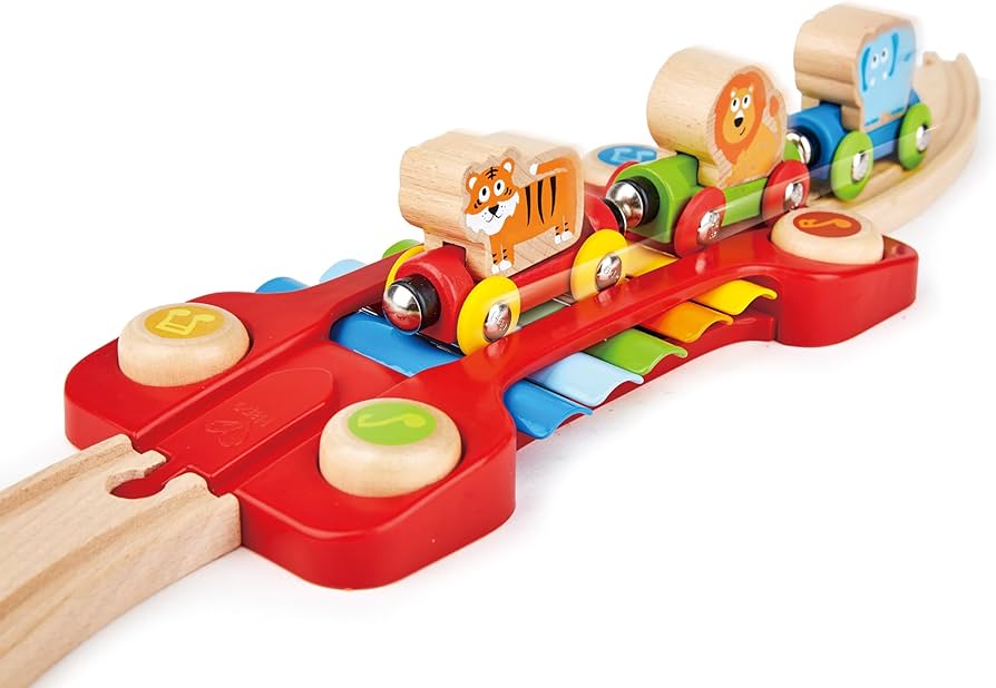 Hape Music and Monkeys Railway — Wooden Train Set