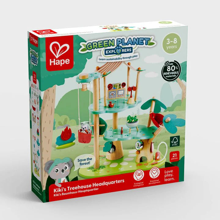 🌳🏠 Hape Kiki’s Treehouse Headquarters – Wooden Imaginative Playset