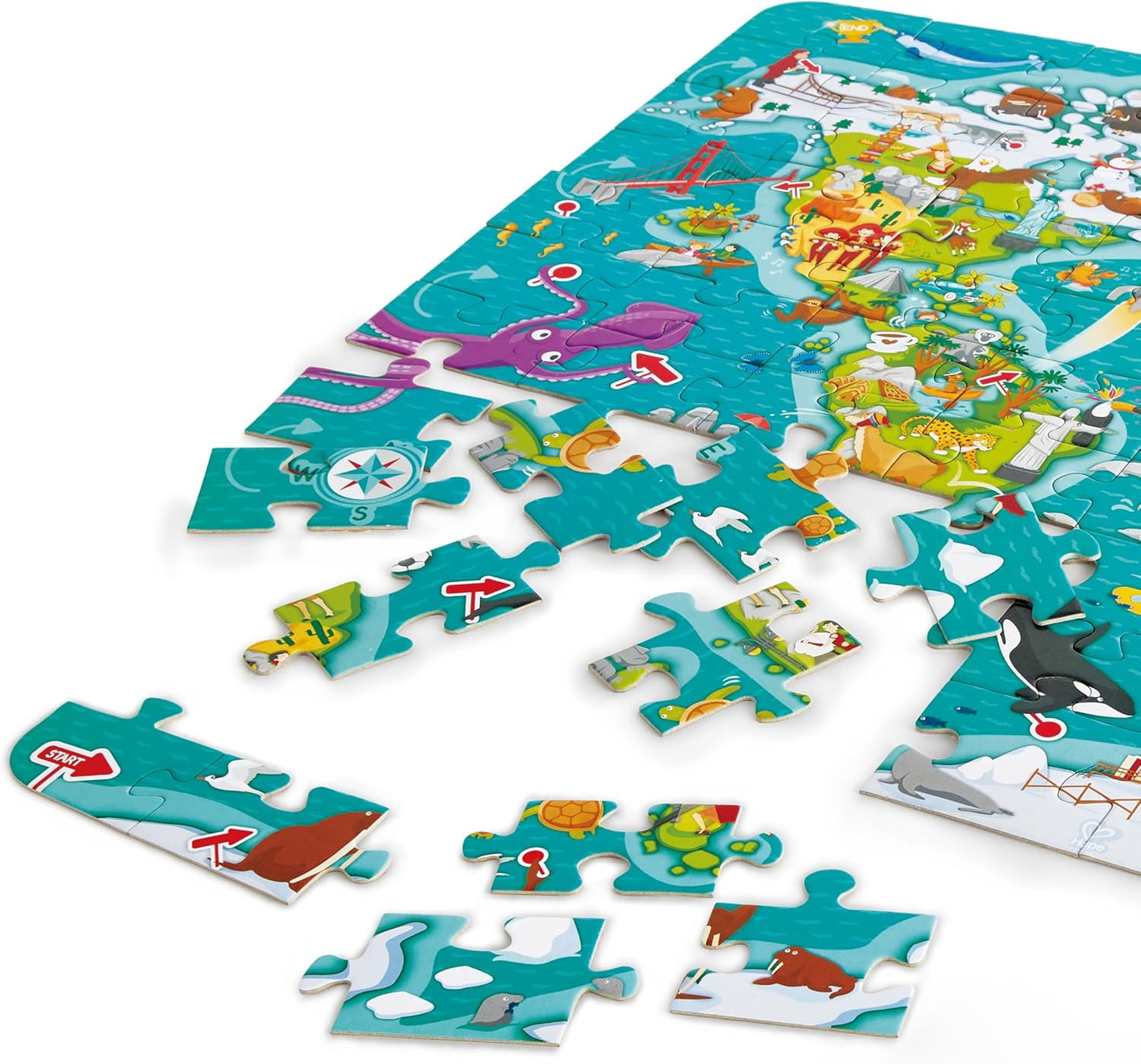 Hape 2-in-1 World Tour Puzzle & Game