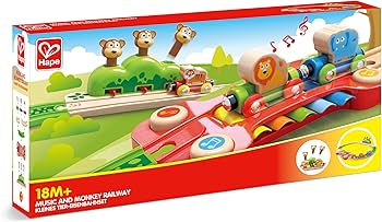 Hape Music and Monkeys Railway — Wooden Train Set