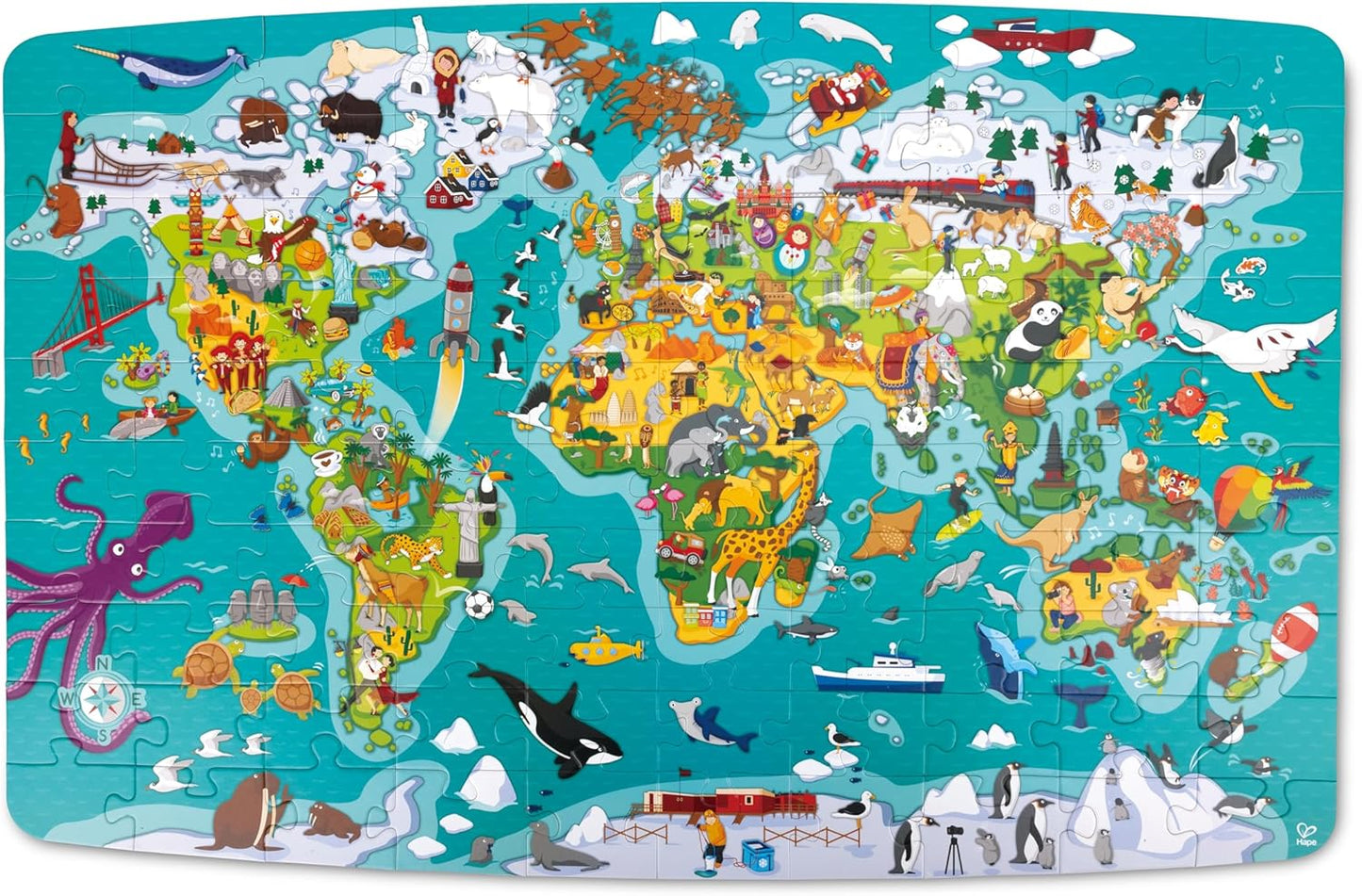 Hape 2-in-1 World Tour Puzzle & Game