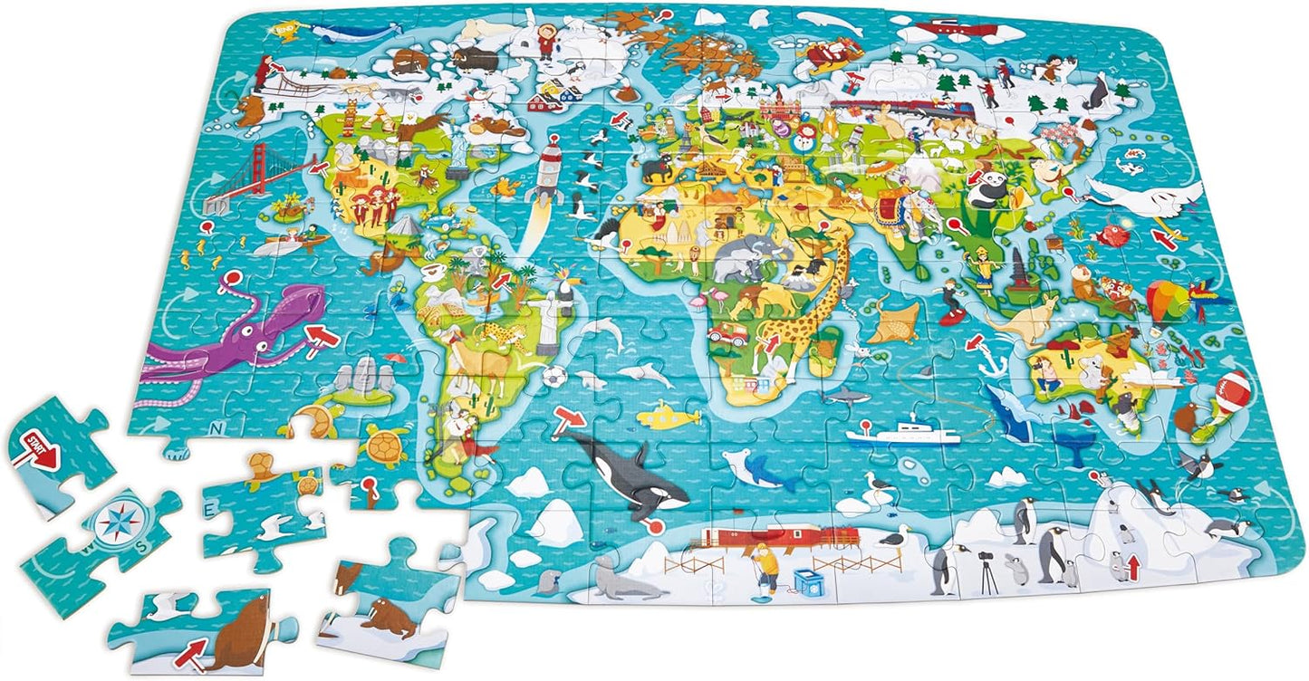 Hape 2-in-1 World Tour Puzzle & Game