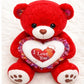 50CM Red Plush Teddy Bear – with White “I Love You” Heart
