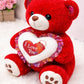 50CM Red Plush Teddy Bear – with White “I Love You” Heart