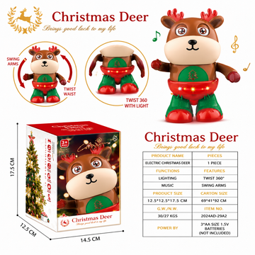ELECTRIC CHRISTMAS DEER (WITH LIGHTS AND MUSIC)