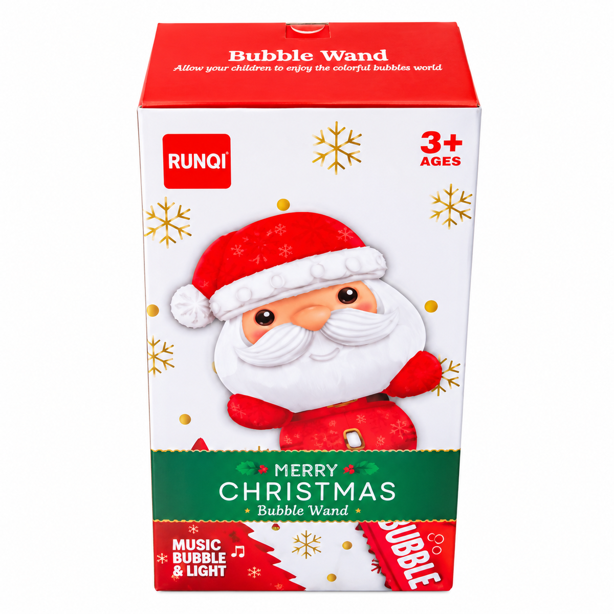 Electric Santa Bubble Stick with Lights & Music