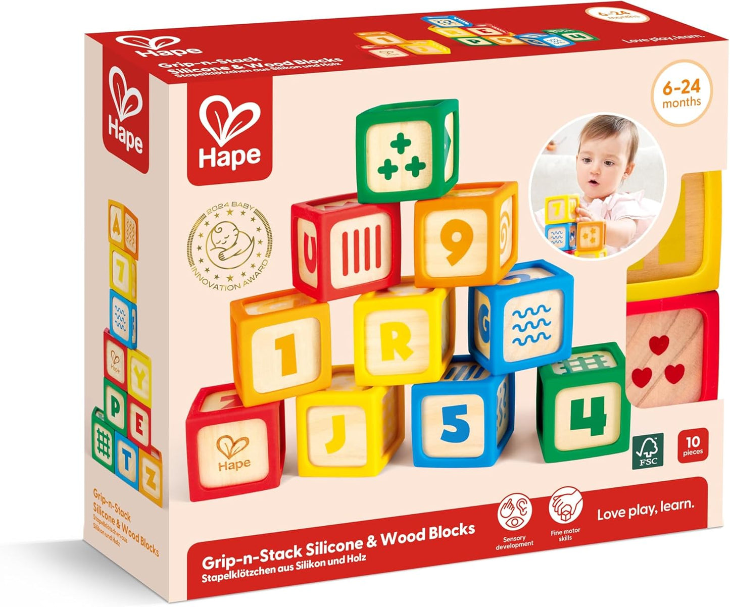 Grip-n- Stack Silicon & Wood Blocks