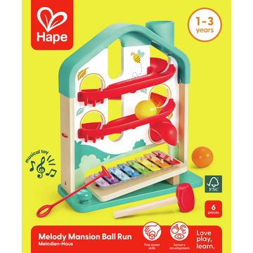 Melody Mansion Ball Run – Musical Marble Run Toy