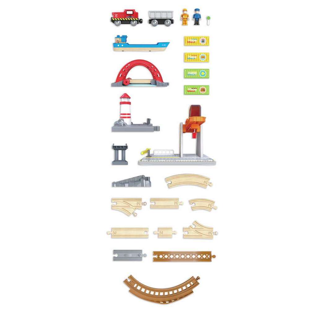 Sea And Rail Cargo Transportation Set